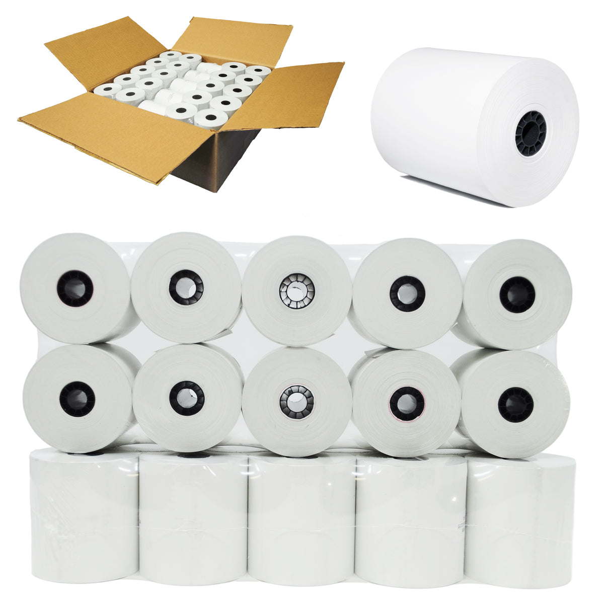 3 1/8 x 273 thermal paper roll 50 pack EXTRA LARGE ROLLS | BPA FREE ...