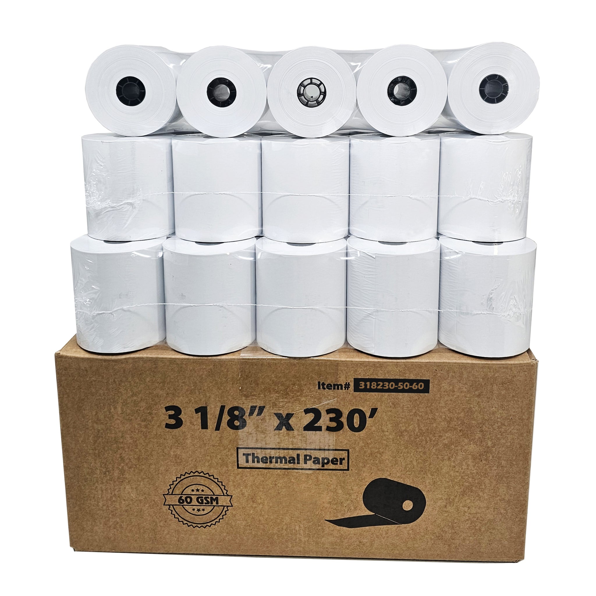Register Roll 60 GSM Heavy Thermal Paper 3 1/8 x 230' thermal receipt paper (50 roll ...