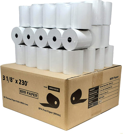 Dropship 3 1 8 x 230 thermal paper (50 Rolls - 1 Case) for Reselling