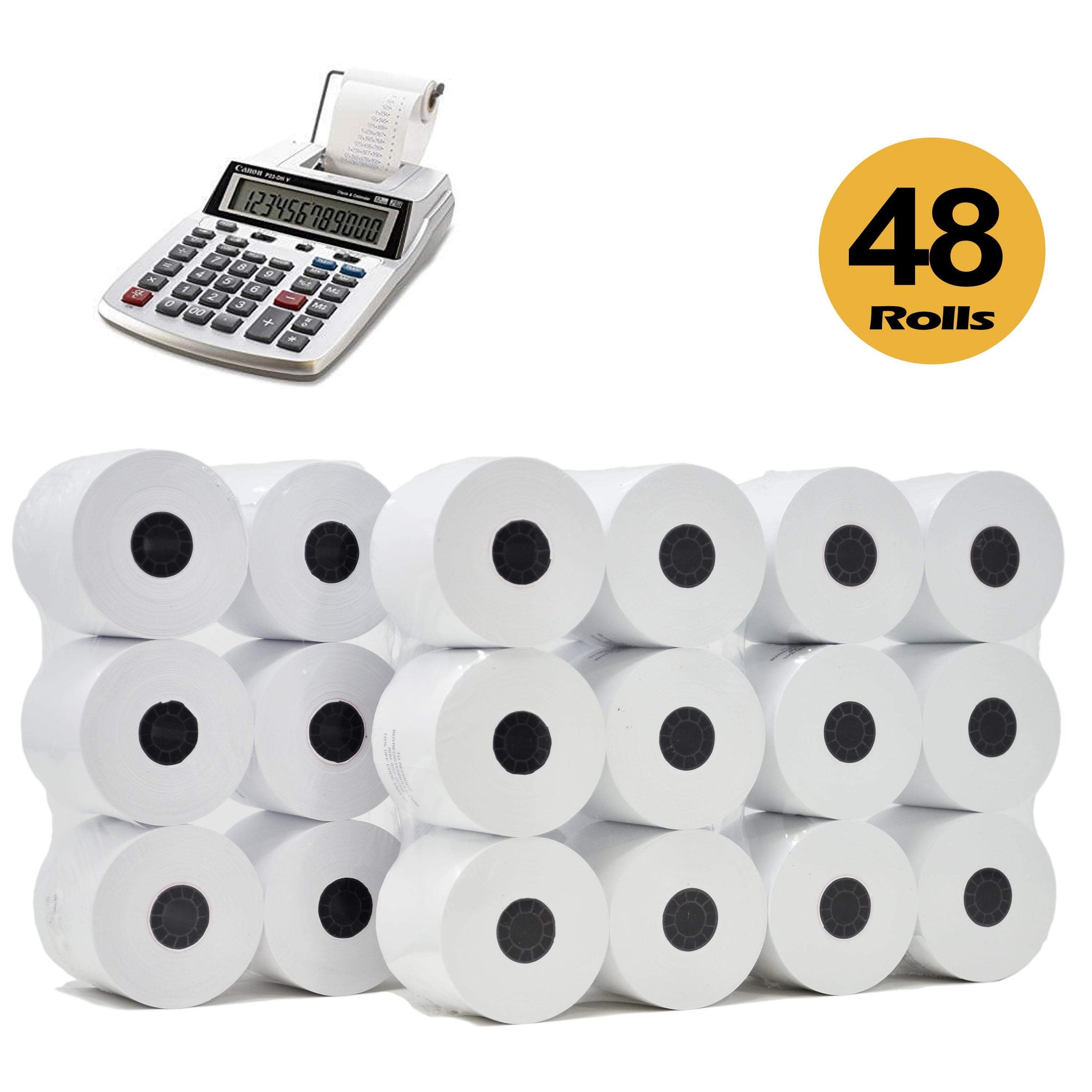 Adding Machine/Calculator Roll, 2-1/4" x 150 ft, White 48 Rolls ...