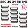 ERC30 ERC-30 ERC 30 34 38 B/R Compatible with Ribbon Cartridge for use in ERC38 NK506 (Black Red)