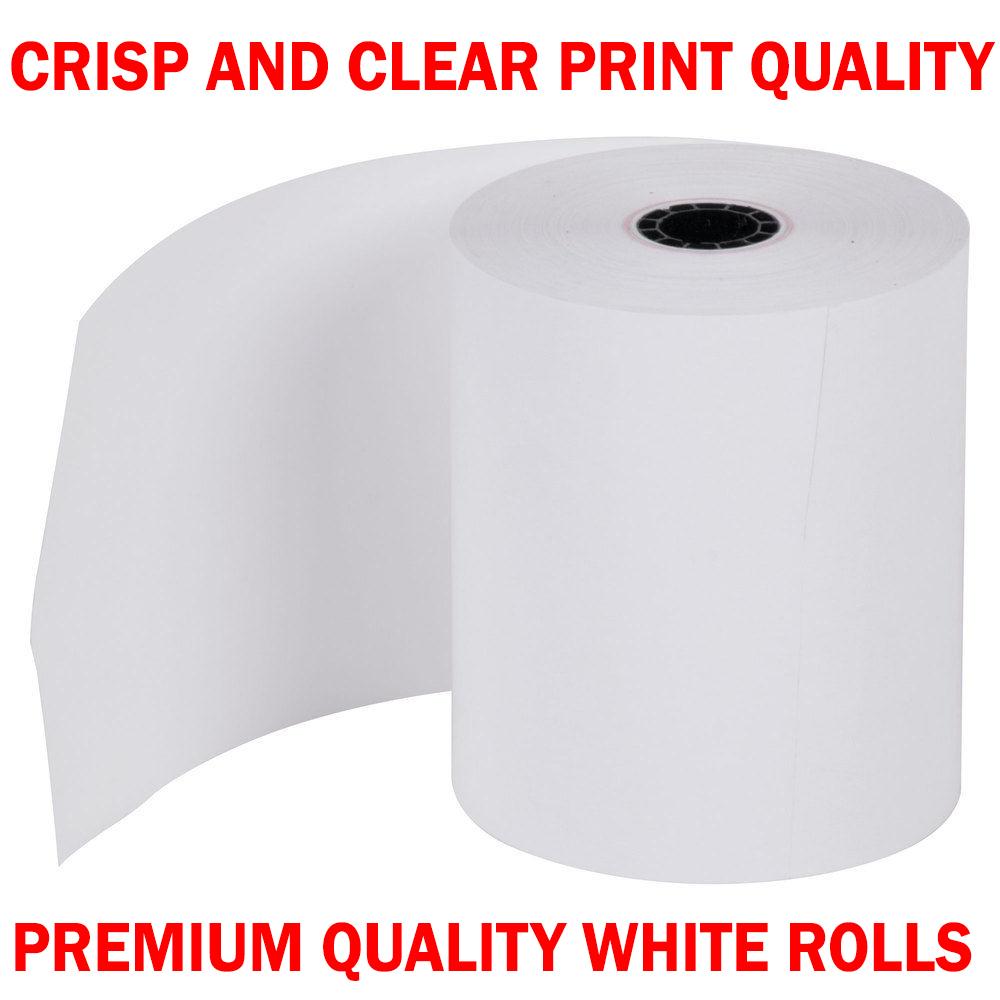 3 1/8 in x 230 ft Thermal Paper (50 rolls/case) - BPA Free (80mm) Wholesale | Blue | POSPaper 19001BDT