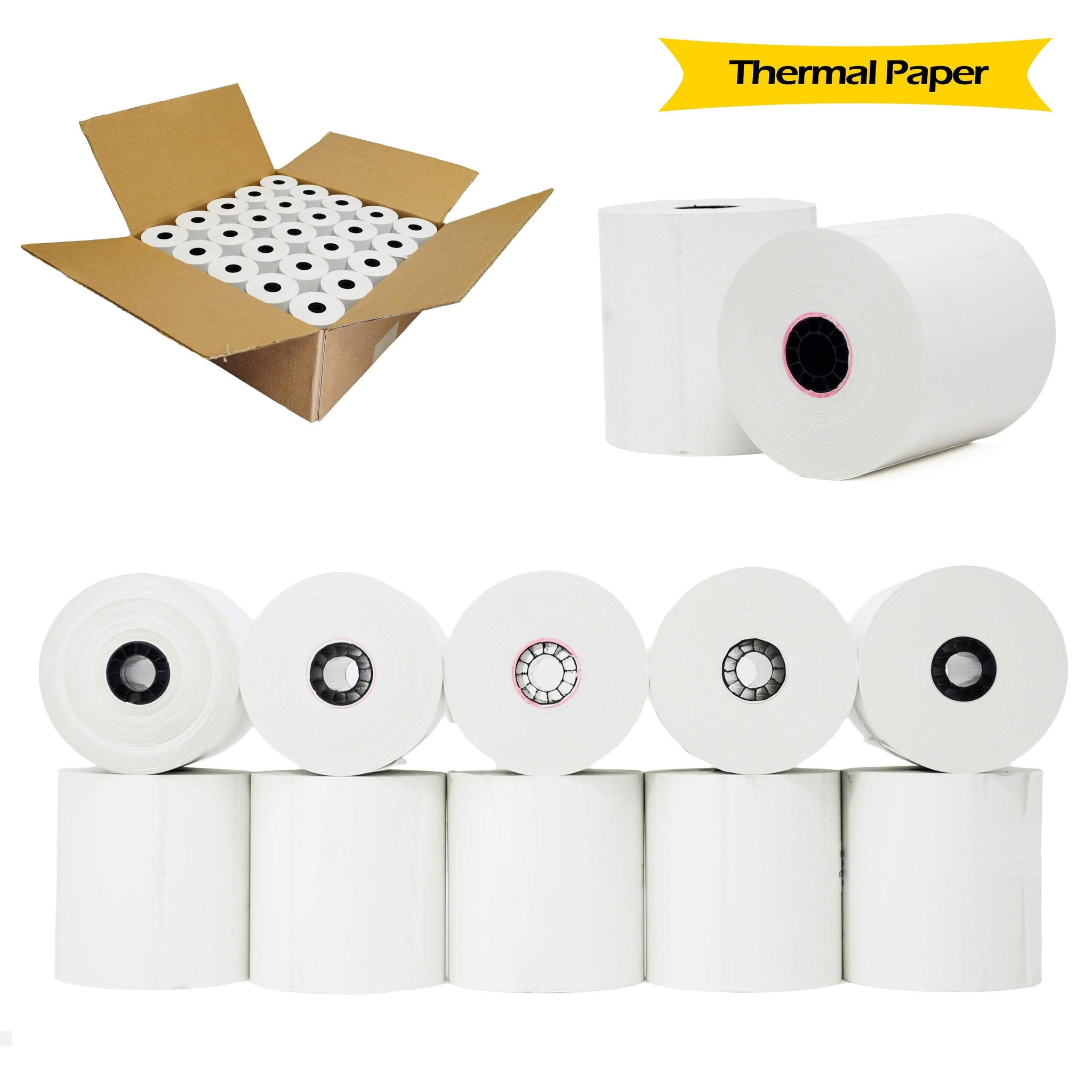 3 1 8 X 273 Thermal Paper Roll 50 Pack EXTRA LARGE ROLLS BPA FREE 3-1-8-x-273-thermal-paper-roll-50-pack-extra-large-rolls-bpa-free