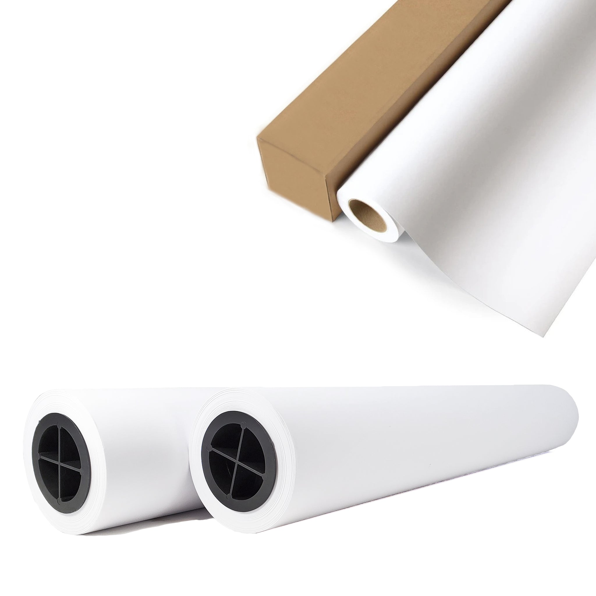 (4 ROLLS) (36” x 150', 20lb) plotter paper 36 x 150 CAD Paper Rolls | Top-Quality Ink Jet Bond Paper Rolls | Ultra-White, Wood-Free 80GSM Plotter Paper For Engineers, Architects, Copy Service Shops